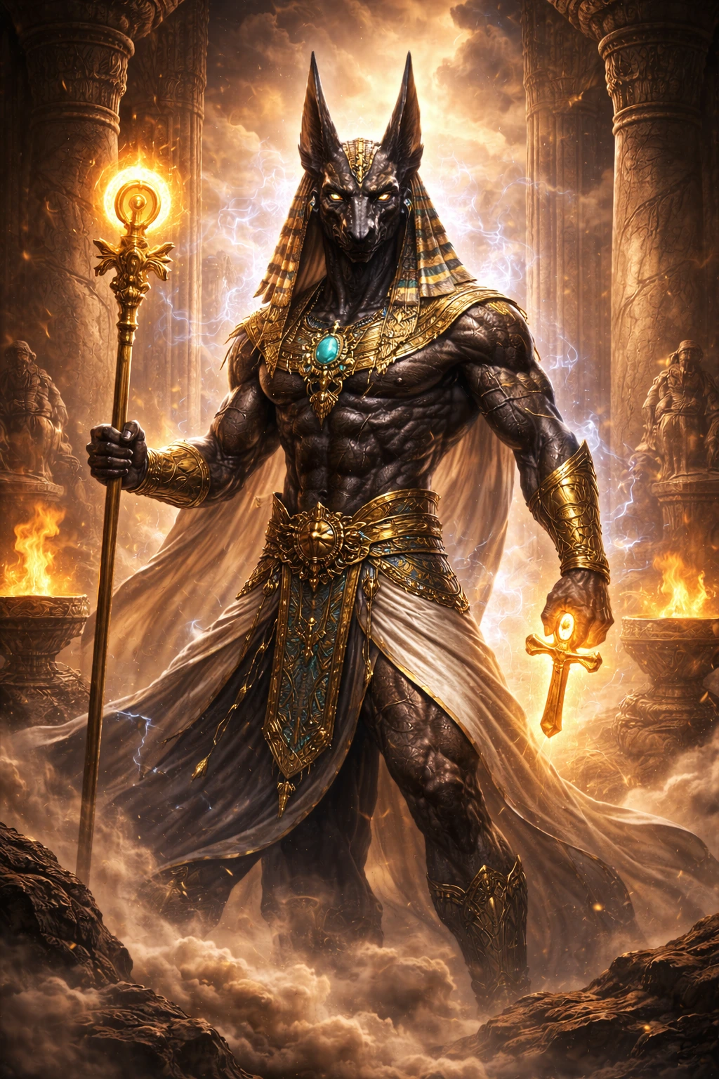 Anubis, dieu embaumeur de la mythologie égyptienne