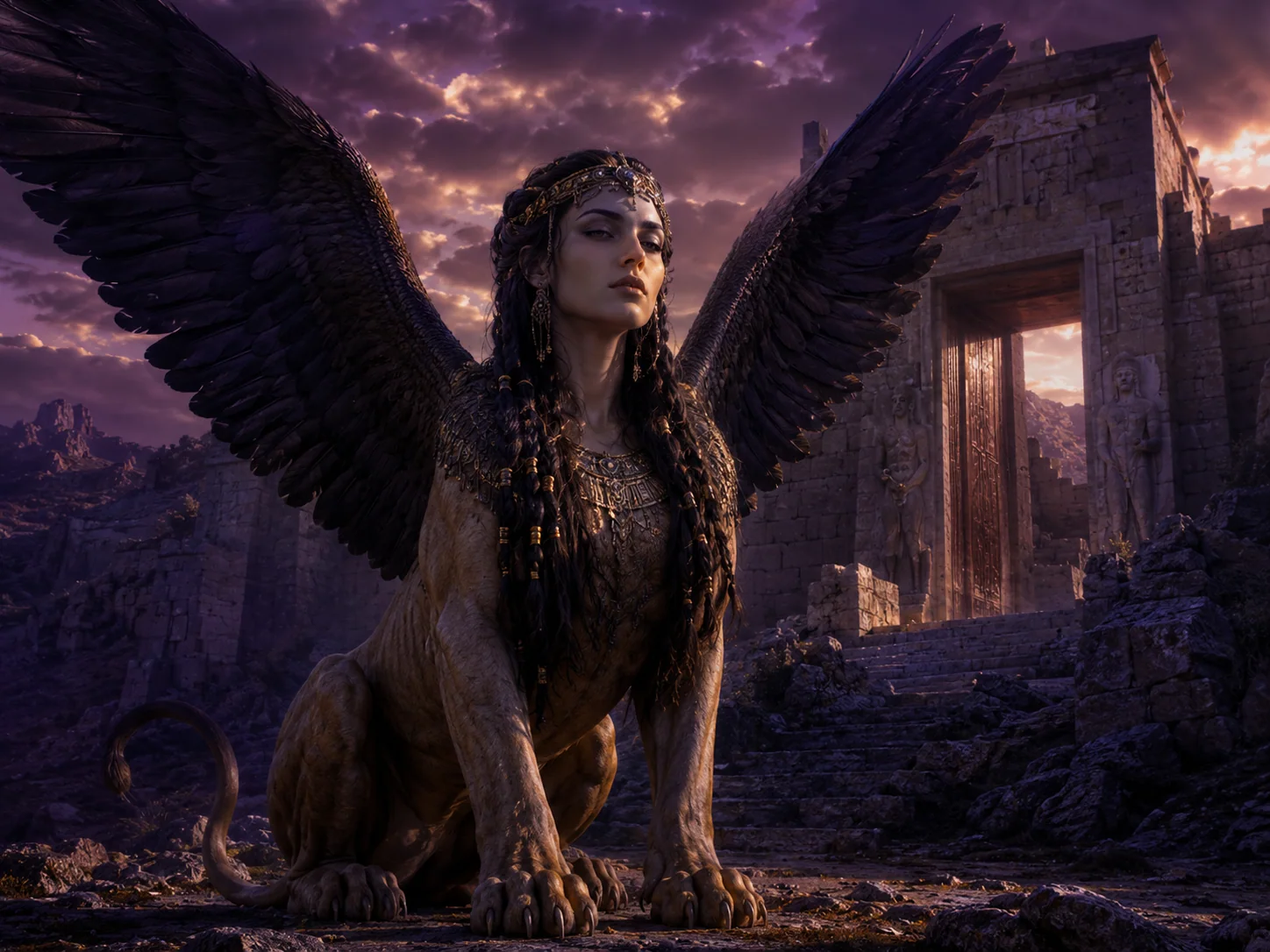 Illustration du Sphinx de Thèbes