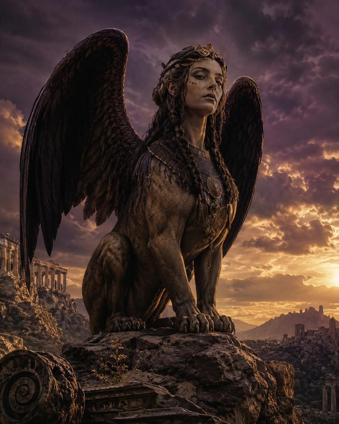 Illustration du Sphinx de Thèbes
