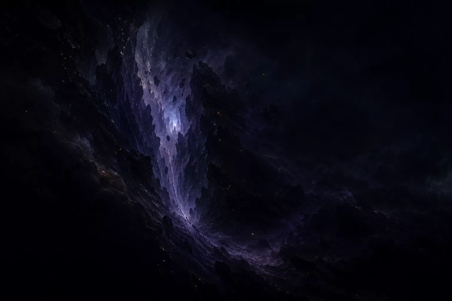 Chaos, abîme primordial de la cosmogonie grecque, comme une ouverture cosmique avant la naissance du monde