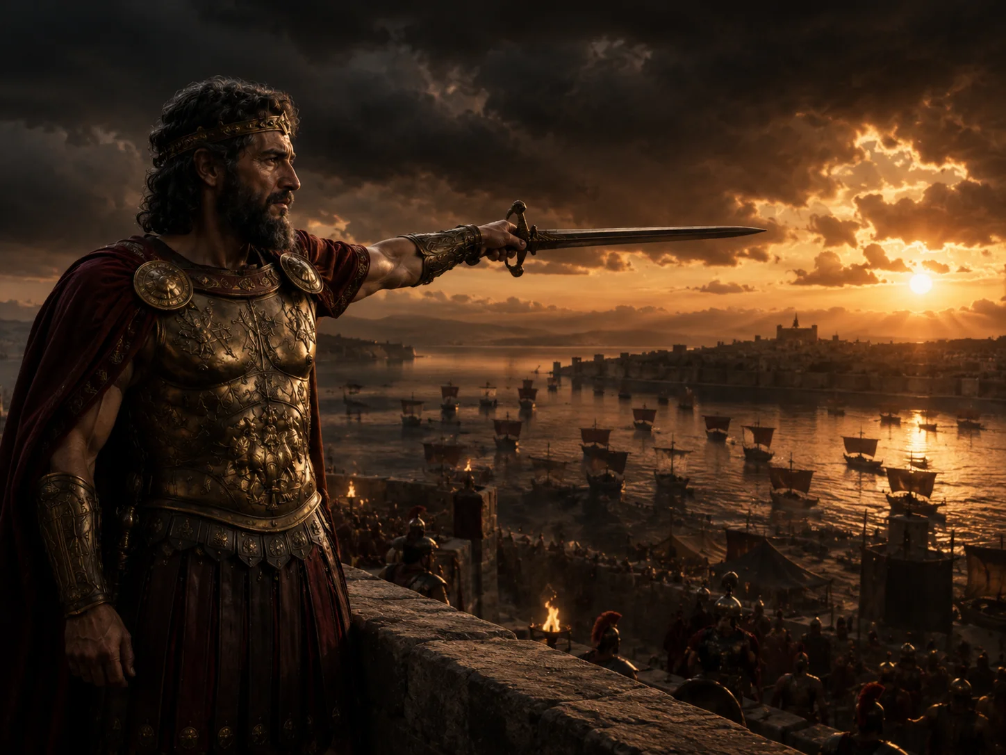 Illustration d'Agamemnon, roi de Mycènes et chef achéen
