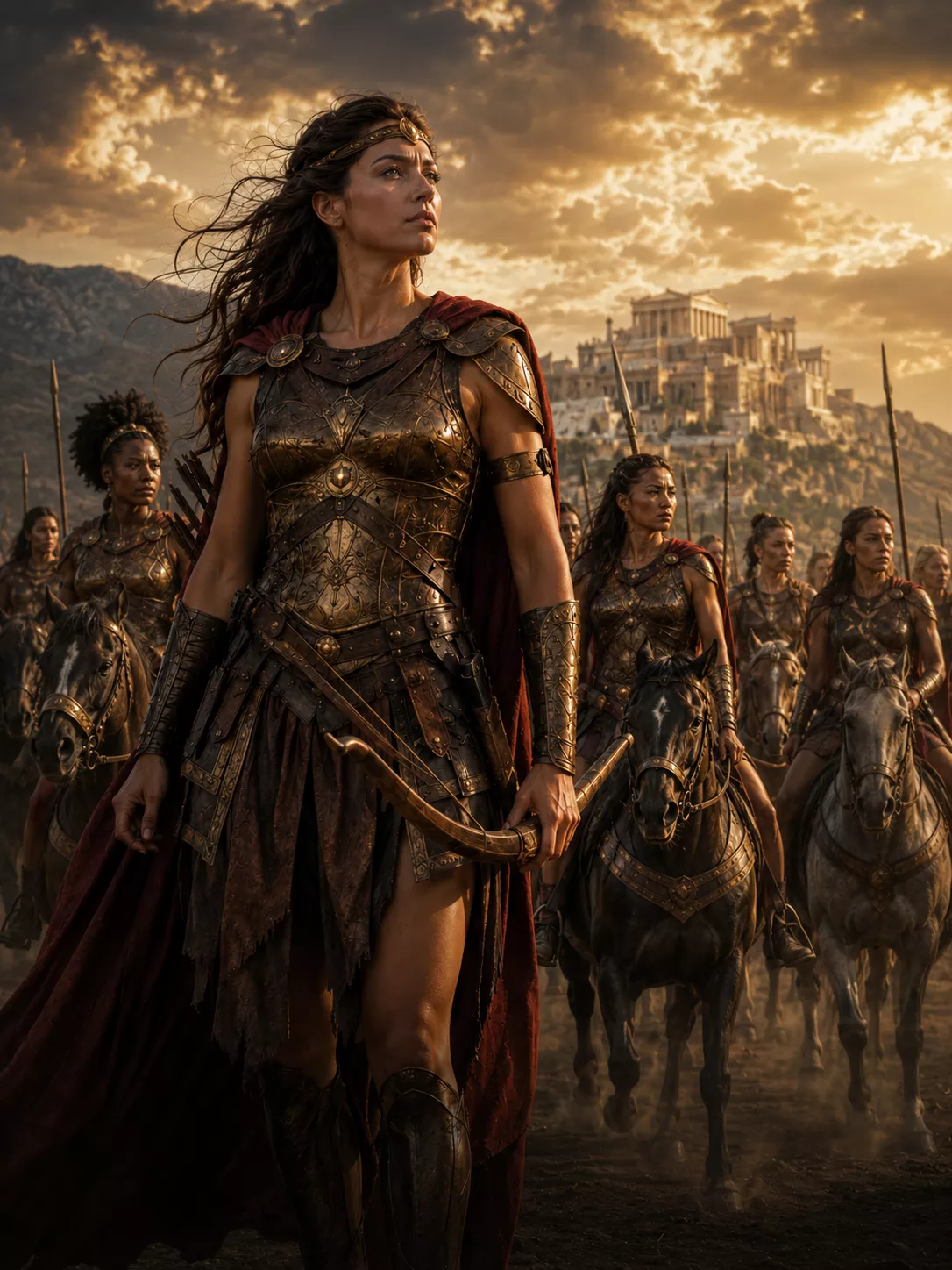 Illustration des Amazones, peuple de guerrières mythiques