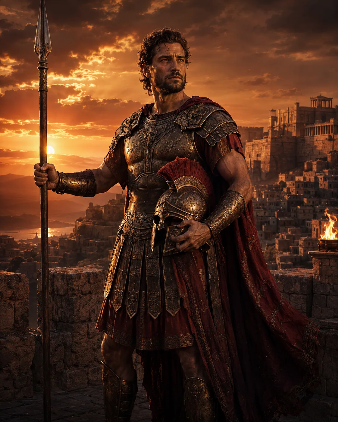 Illustration d'Hector, prince et défenseur de Troie