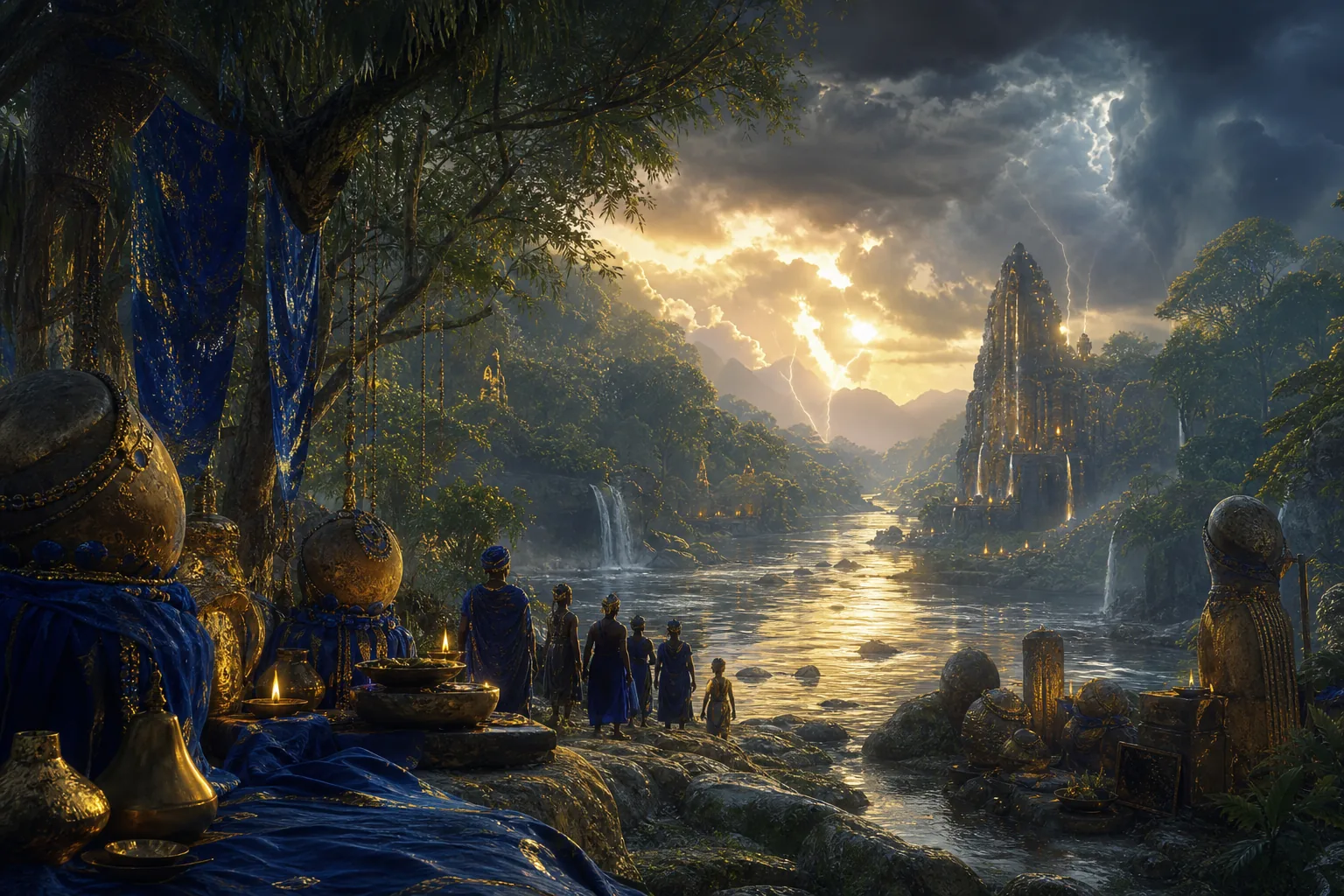 Paysage mythologique de la future section yoruba