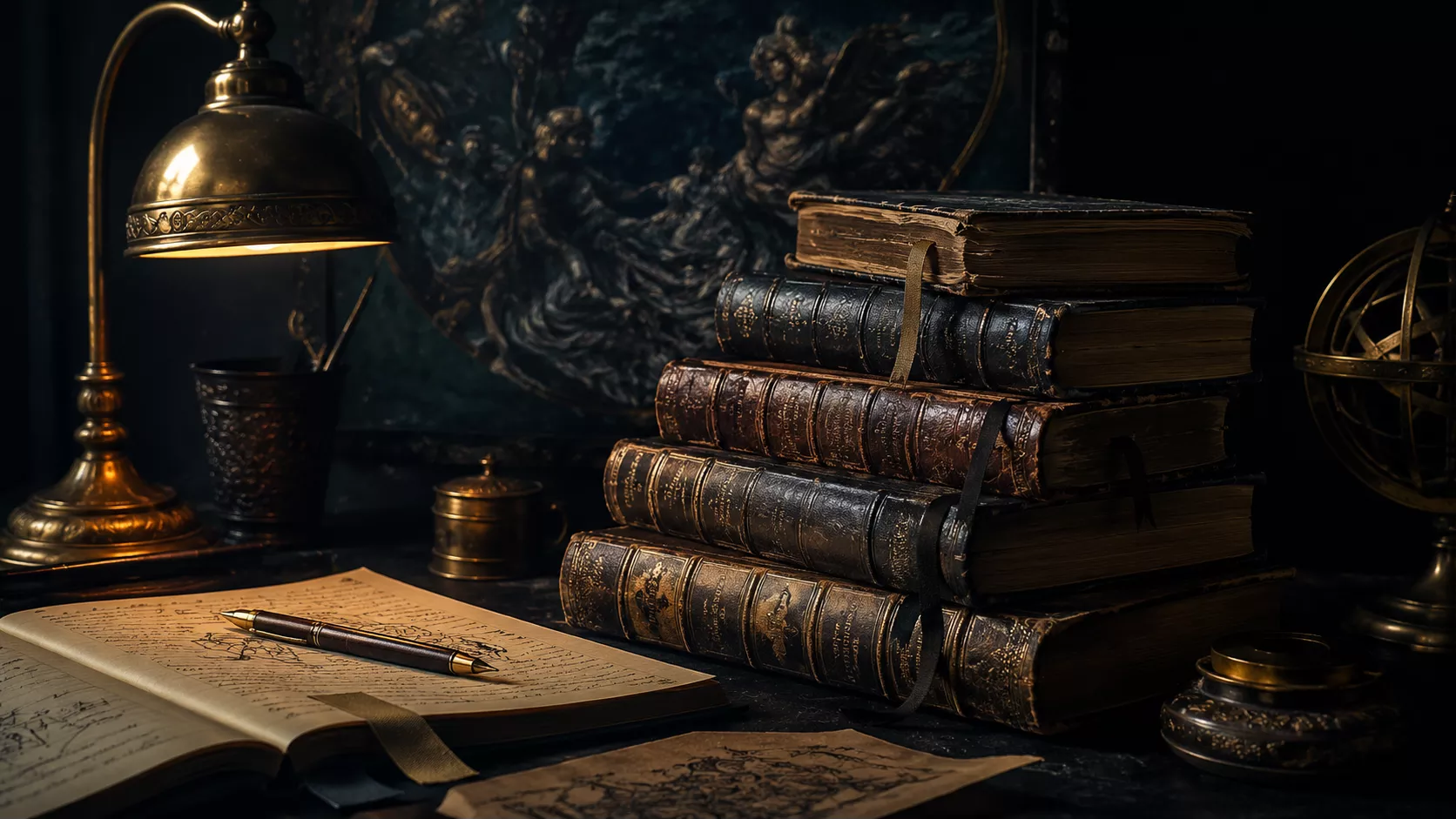 Livres anciens et bureau de recherche mythologique